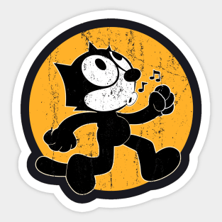 Felix The Cat - Distressed Textrue Sticker